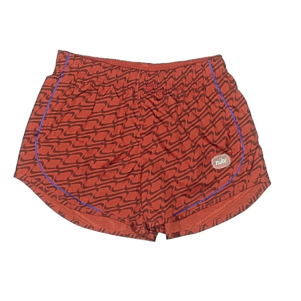 Nike Women’s Red Athletic Shorts with Blue Trim
